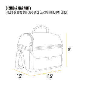 Carhartt Greenstone lunch box interior shows dual insulated compartments