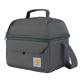 Carhartt 12-Can Two Compartments Lunch Box gravel top view shows organized insulated sections for workdays.