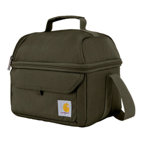 Carhartt 12 Can Two Compartment Lunch Box showing dual compartments for organized meals