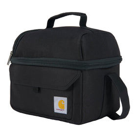 Carhartt 12-Can two-compartment lunch box, top view, keeps meals organized and cold.