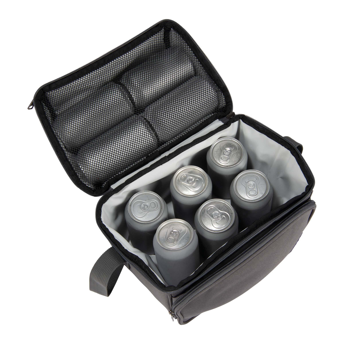 Carhartt dual-chamber lunch box keeps containers and drinks separated.