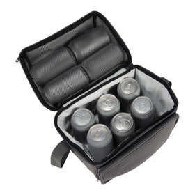 Carhartt dual-chamber lunch box keeps containers and drinks separated.