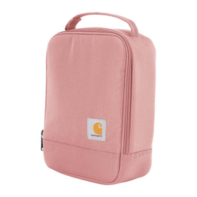 Carhartt insulated lunch cooler clipped to a backpack for easy daily transport.