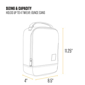 Carhartt lunch cooler with a heavy-duty zipper to secure contents.