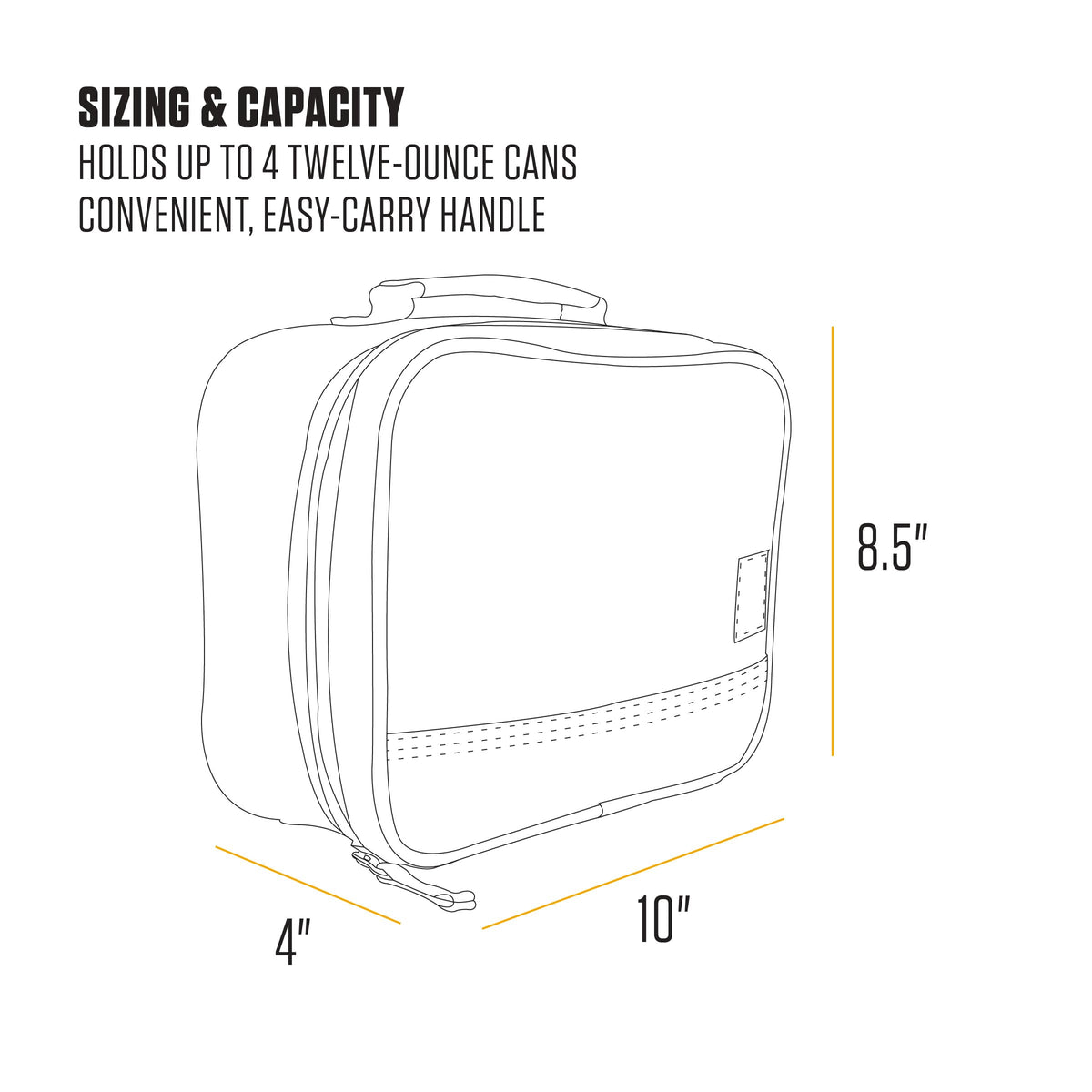 Carhartt lunch box with sturdy top grab handle for easy transport