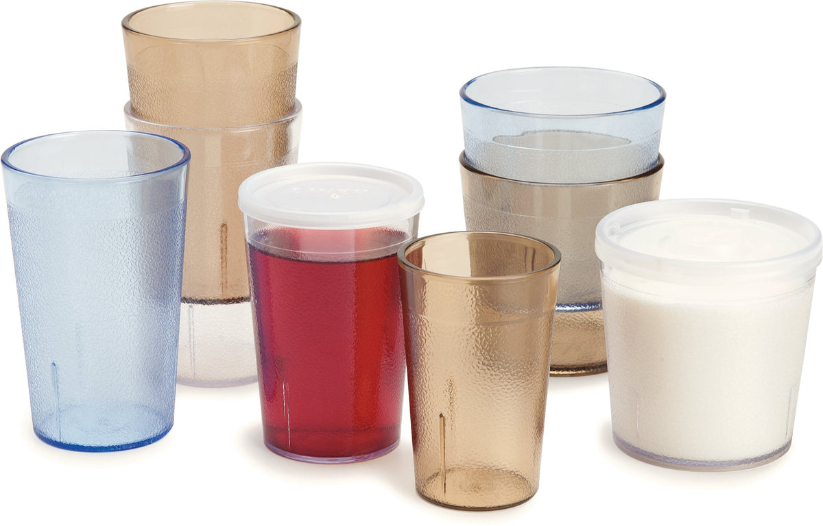Carlisle tumbler stands 3.94 inches tall for compact storage