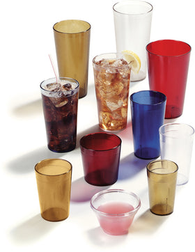 Carlisle 8 oz clear tumbler provides crystal clarity