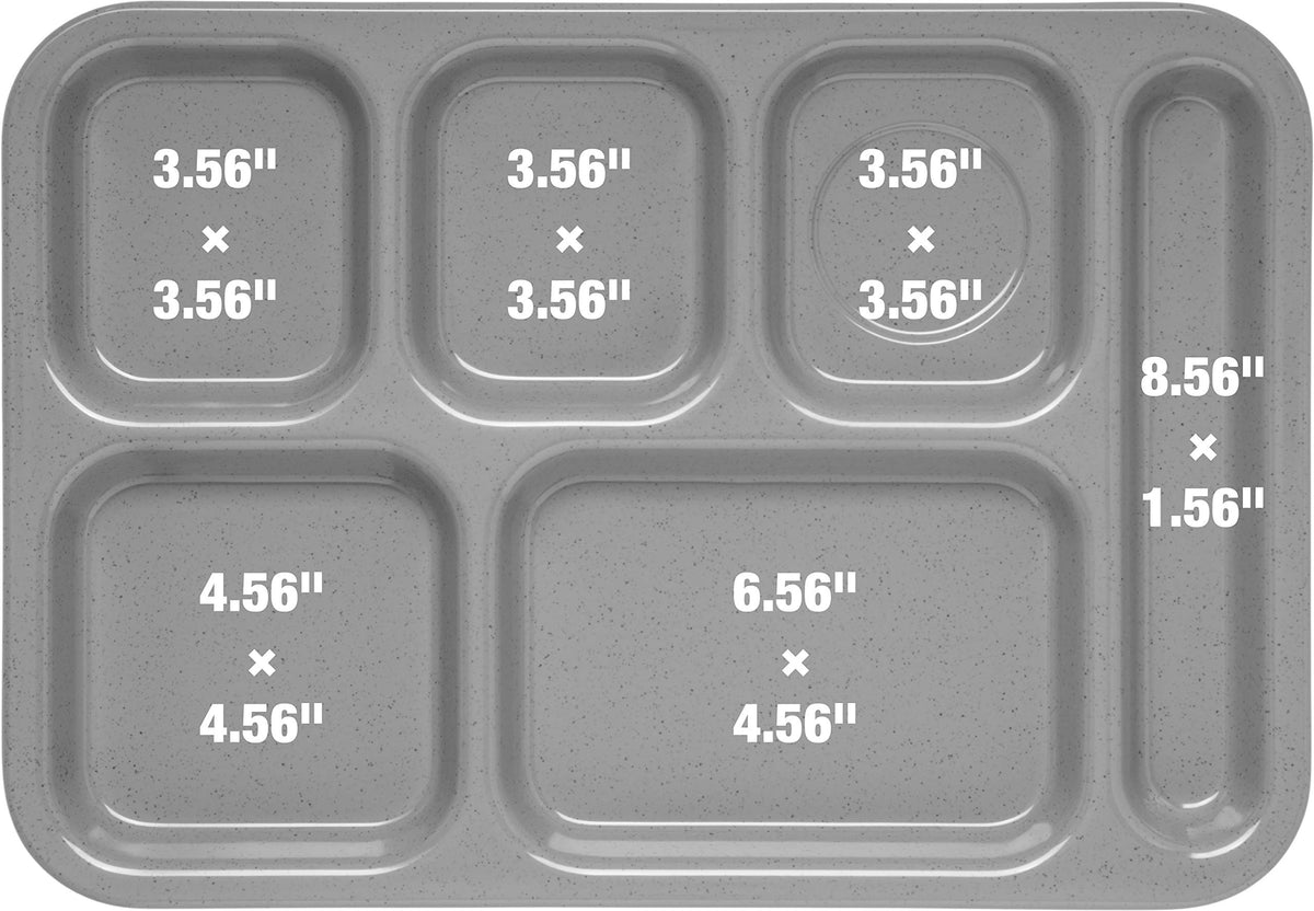 Carlisle P614R09 green 10x14 tray showing compartment layout for portions.