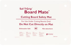 Non-porous Carlisle mat easy to clean after food prep.