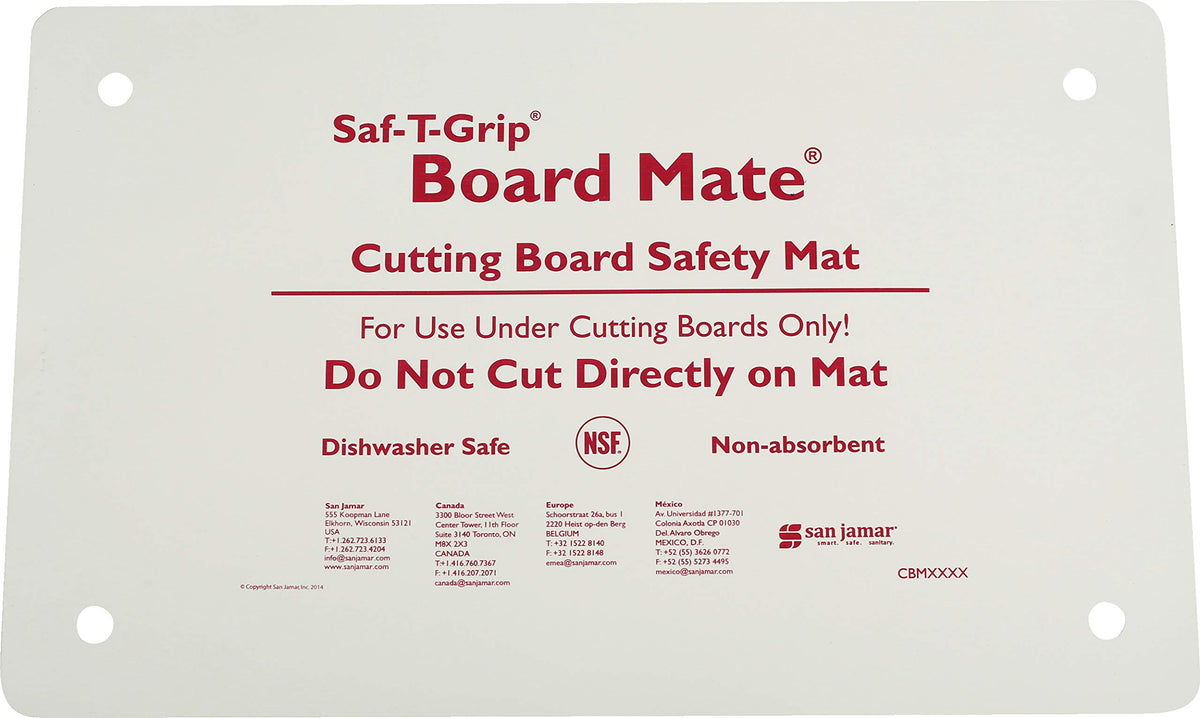 Carlisle Saf-T-Grip mat secures blender during use for steady blending.