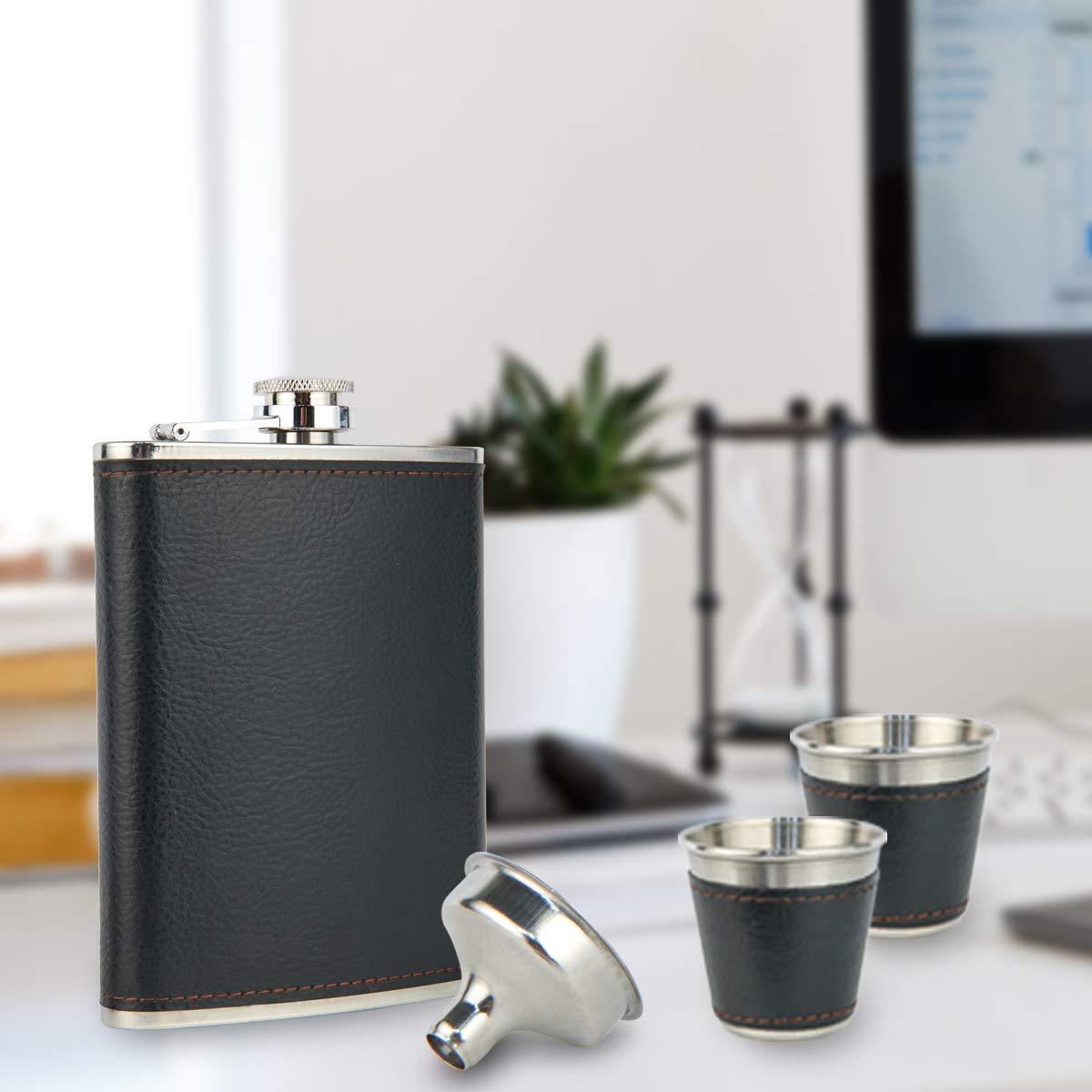 CARLOTA compact 8oz capacity fits pockets for on-the-go sipping.
