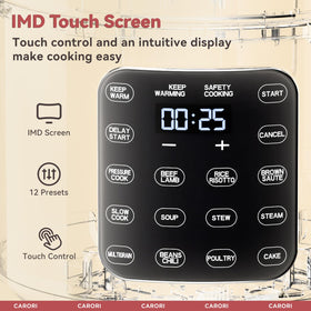 CARORI 1000W power and rapid heat for faster weeknight meals.