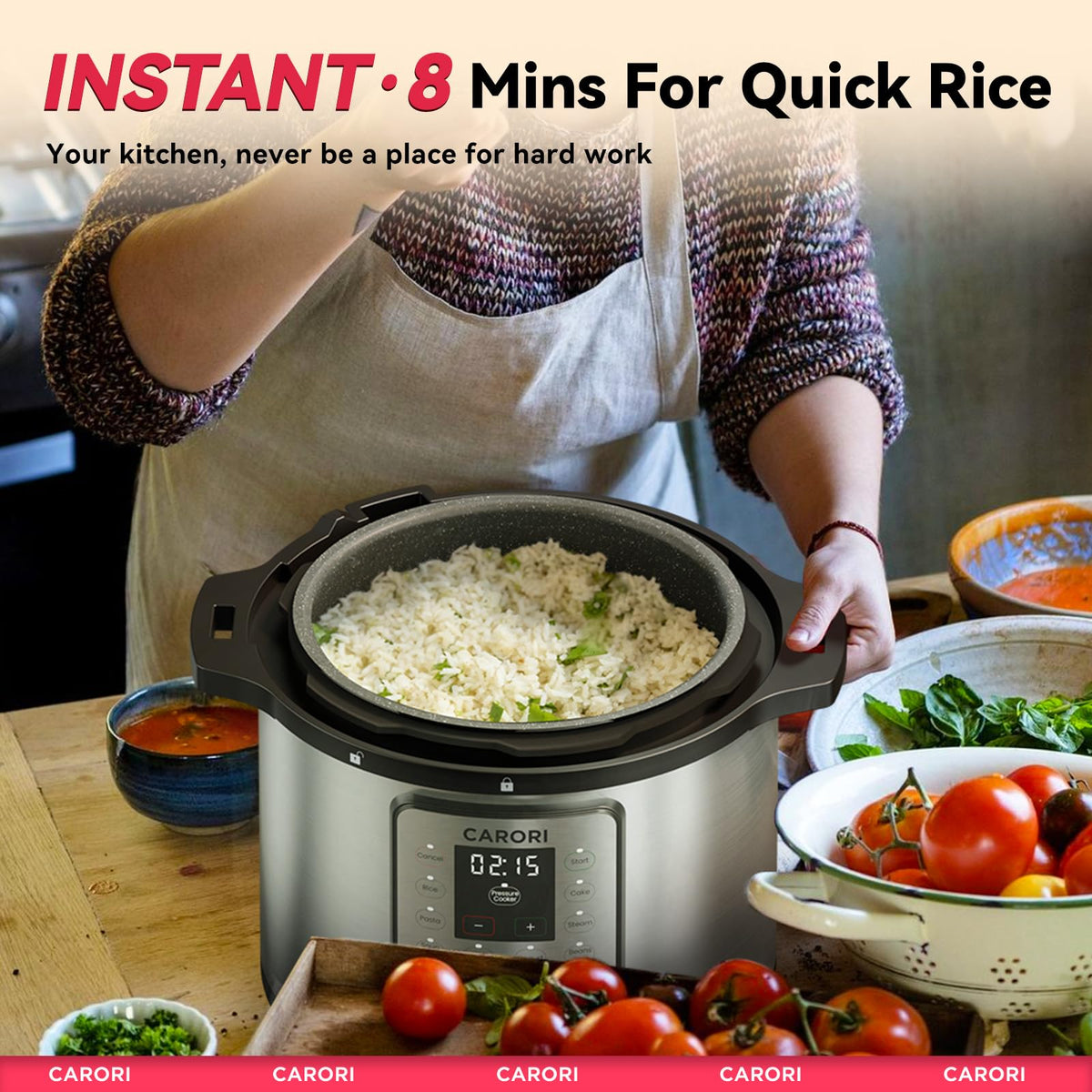 CARORI yogurt maker mode for creamy homemade treats