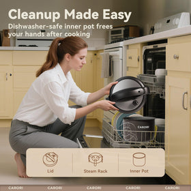 Carori 24-hour delay timer helps plan meals ahead of time.