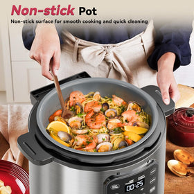 CARORI 24-hour delay timer lets you plan meals ahead.
