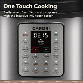 Carori up-to-70 kPa pressure enables faster, flavorful meals.