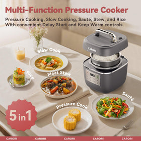CARORI 3QT top view highlighting space-saving silhouette on the counter