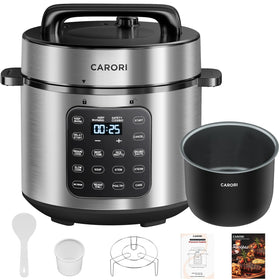 Carori electric pressure cooker 6qt front view for family meals