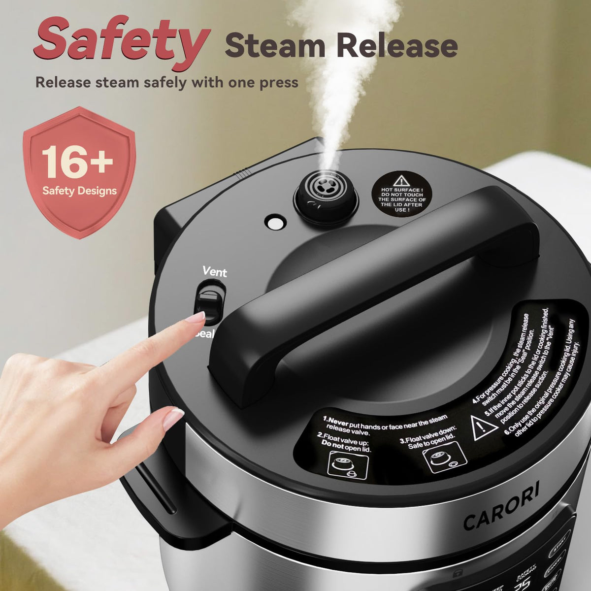Carori rice spoon included for accurate rice serving