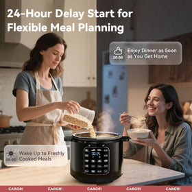 CARORI steam function in action preserves aromas for flavorful dishes.