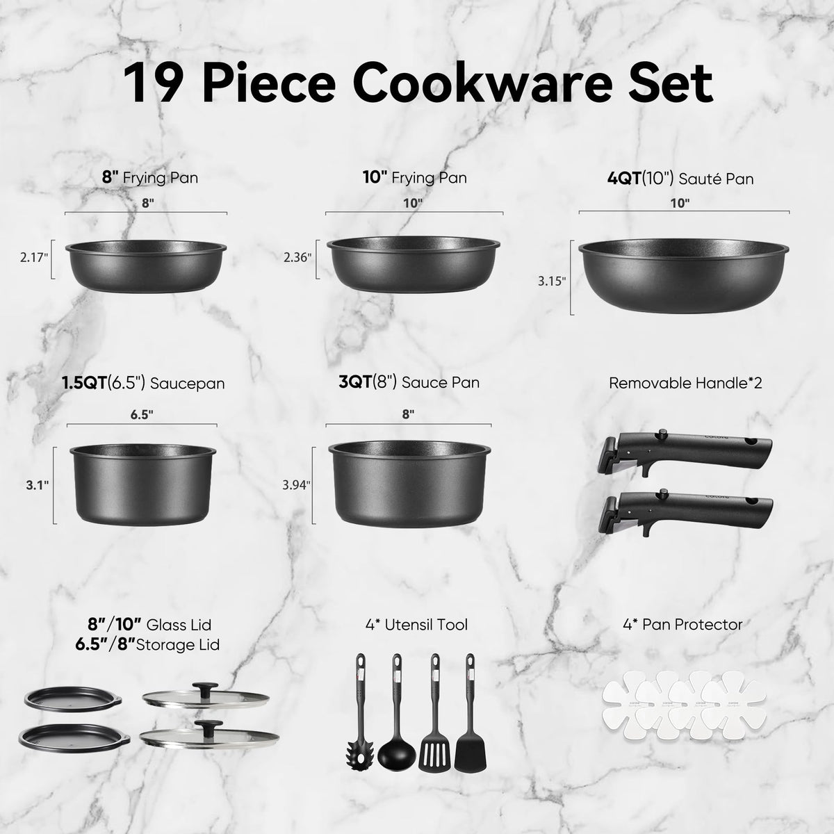 CAROTE 1-5qt saucepan nonstick in action for quick cleanup.