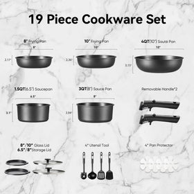CAROTE 1-5qt saucepan nonstick in action for quick cleanup.