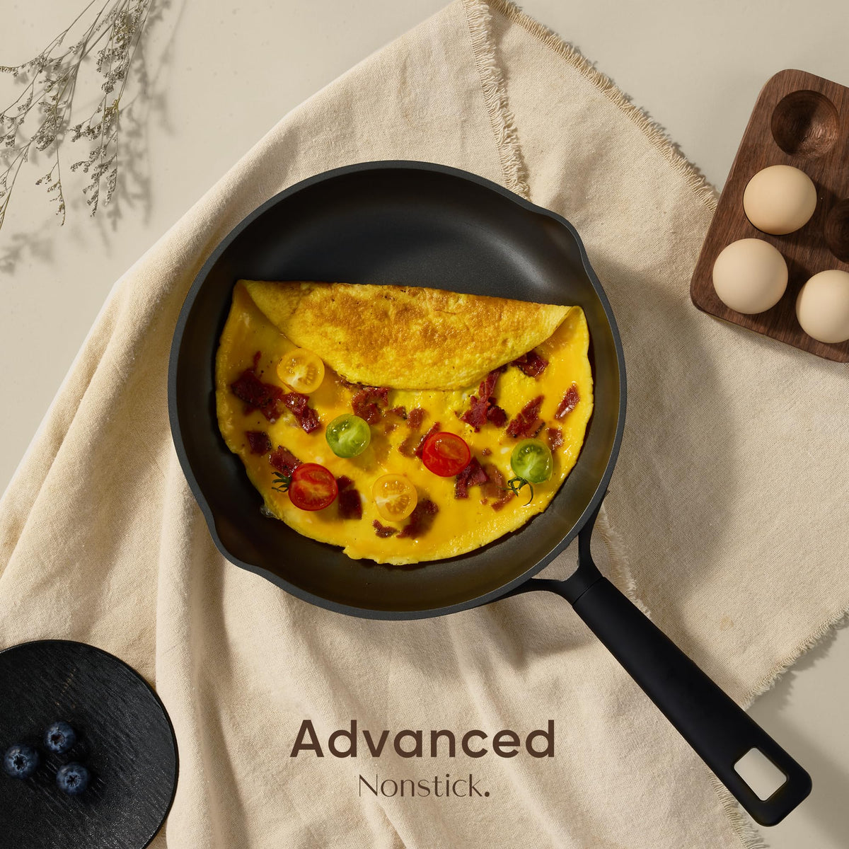 CAROTE 10in fry pan with even heating