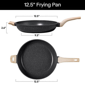 Carote 12.5-inch pan interior ceramic coating for easy release