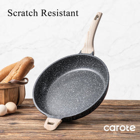 Carote 12.5-inch pan on stove ideal for everyday cooking