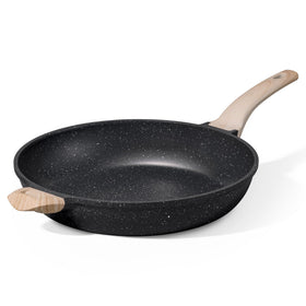 Carote 12.5-inch nonstick frying pan exterior on stove showing even heating