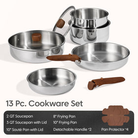 CAROTE 13-piece tri-ply set oven and dishwasher safe for easy cleanup