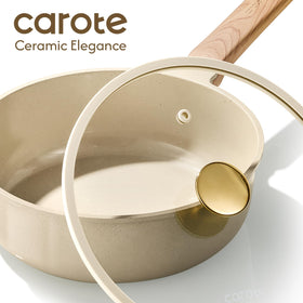 CAROTE 4.5qt stockpot with lid perfect for soups and batches