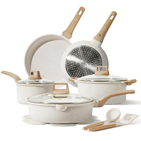 CAROTE 14-piece pots and pans set — full overview for versatile daily cooking.