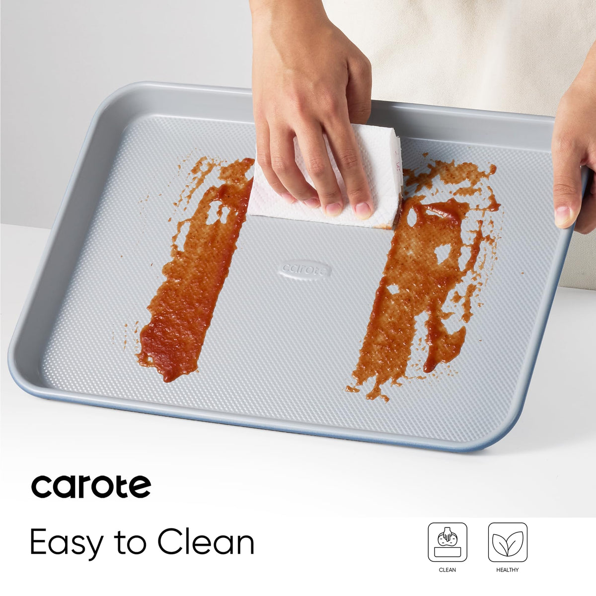 CAROTE 15-inch blue-grey pan ideal for sheet pan dinners and cookies
