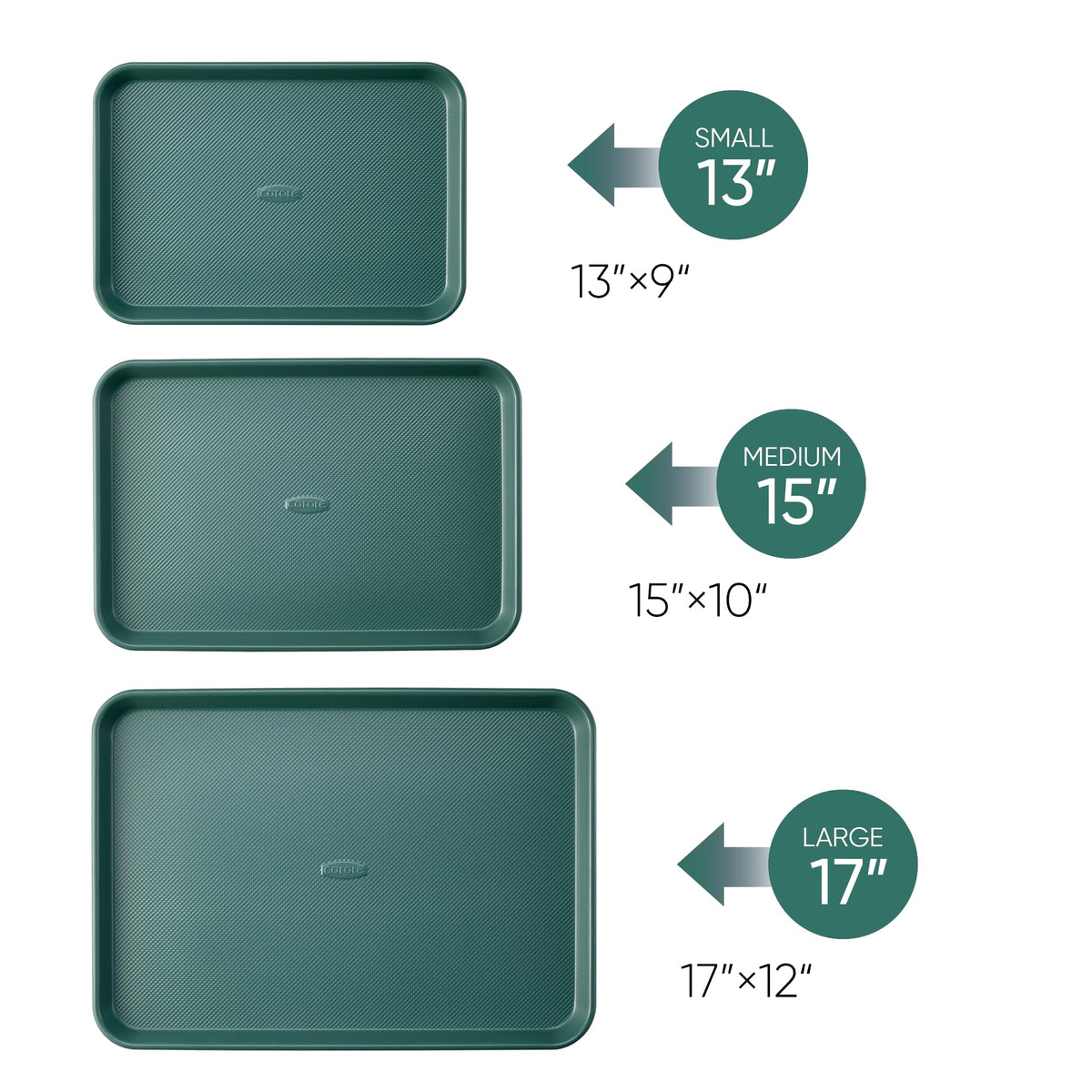 CAROTE 15-inch baking pan offers versatile space for batches of cookies