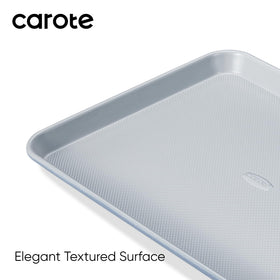 CAROTE 17-inch blue-grey pan suited for roasting vegetables in large batches