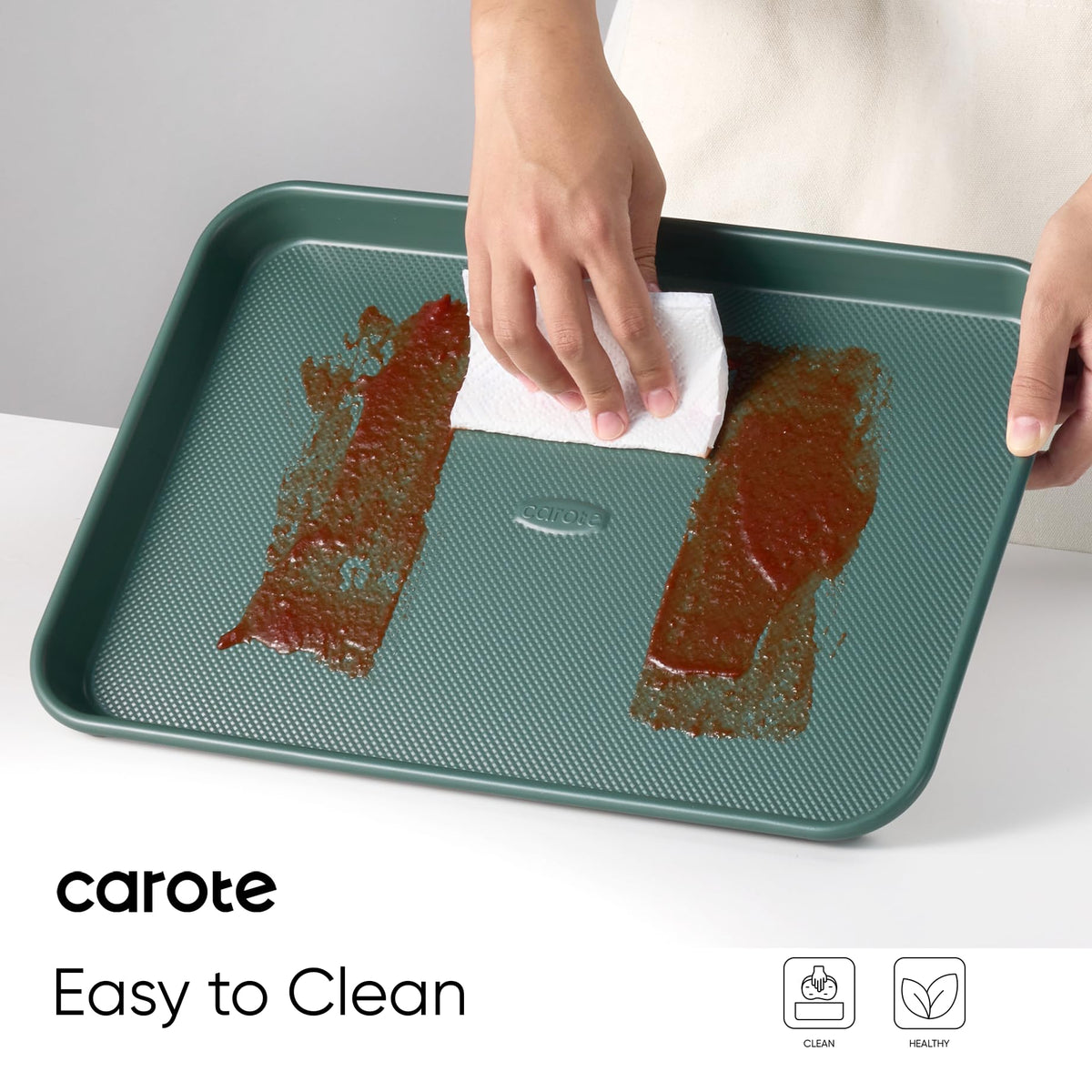 CAROTE 17-inch baking pan suits large roasts and sheet meals