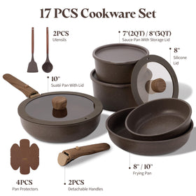 CAROTE cookware delivers even heat for quick uniform cooking.