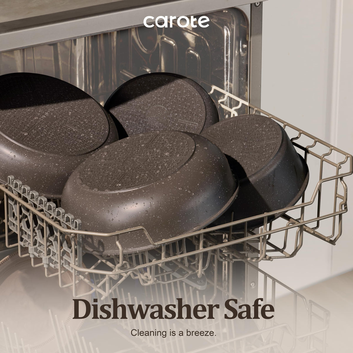 CAROTE glass lids with silicone rims seal moisture while watching progress.