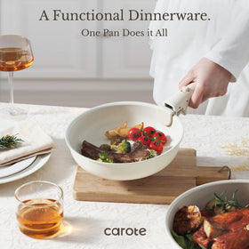 CAROTE 8-inch frying pan ideal for quick searing and browning.