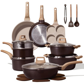 CAROTE 21-pcs ceramic cookware set, full collection for versatile cooking