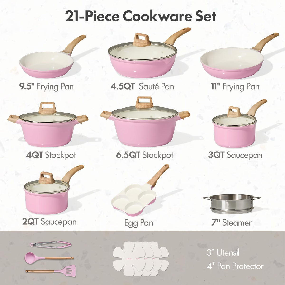 CAROTE 11-inch frying pan for quick nonstick sautéing