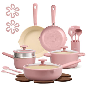 CAROTE 21pcs cookware set full kit view for versatile daily cooking