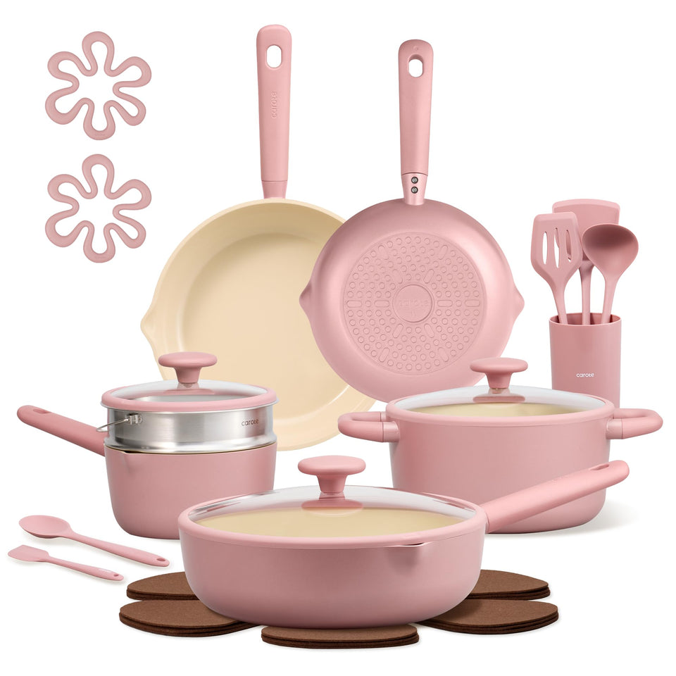 CAROTE 21pcs cookware set full kit view for versatile daily cooking