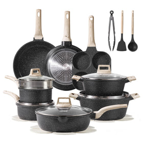 CAROTE 21pc pots and pans set full collection for versatile cooking