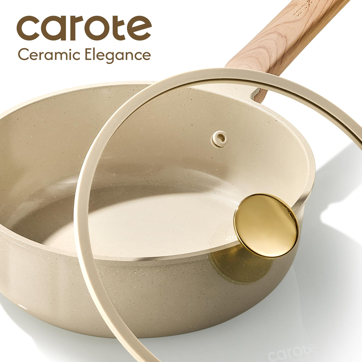 CAROTE stockpot and saucepans provide versatile capacity for soups and sauces