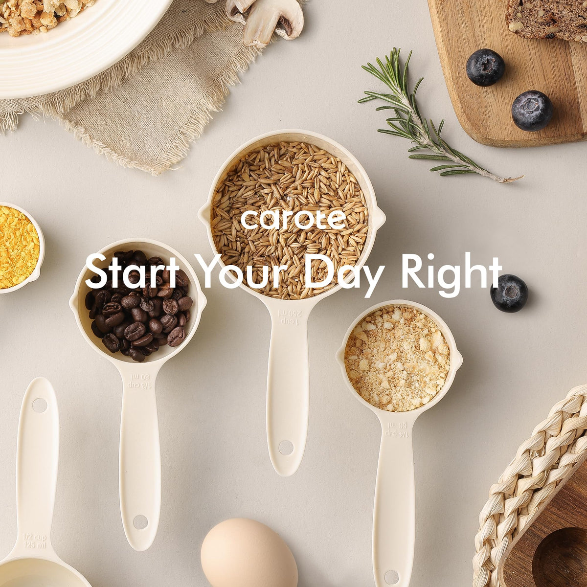 CAROTE potato masher with silicone head; comfortable grip for smooth mashes.