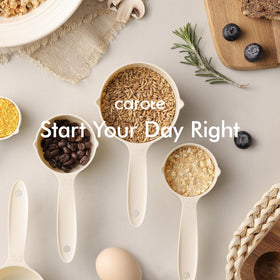 CAROTE potato masher with silicone head; comfortable grip for smooth mashes.