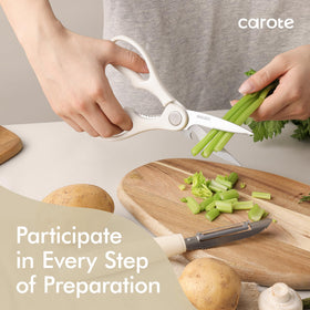 CAROTE silicone skimmer; keeps fried foods crisp while draining excess oil.