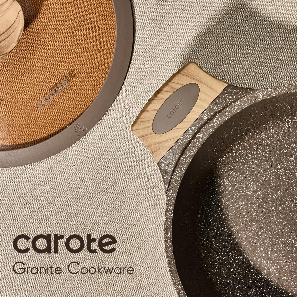 CAROTE 6-quart stockpot with lid ideal for large batches.